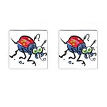 Bug Black Insect Animal Cufflinks (Square)