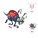 Bug Black Insect Animal Playing Cards Single Design (Heart)