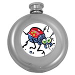 Bug Black Insect Animal Round Hip Flask (5 oz)