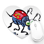 Bug Black Insect Animal Heart Mousepad
