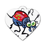 Bug Black Insect Animal Dog Tag Heart (One Side)