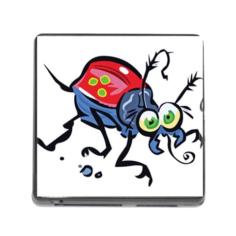 Bug Black Insect Animal Memory Card Reader (Square 5 Slot) from ArtsNow.com Front