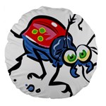 Bug Black Insect Animal Large 18  Premium Round Cushions