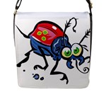 Bug Black Insect Animal Flap Closure Messenger Bag (L)