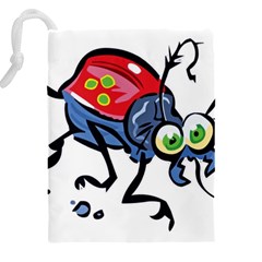 Bug Black Insect Animal Drawstring Pouch (4XL) from ArtsNow.com Back