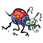 Bug Black Insect Animal Two Sides Premium Plush Fleece Blanket (Extra Small)