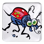 Bug Black Insect Animal Square Glass Fridge Magnet (4 pack)