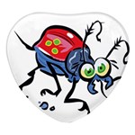 Bug Black Insect Animal Heart Glass Fridge Magnet (4 pack)