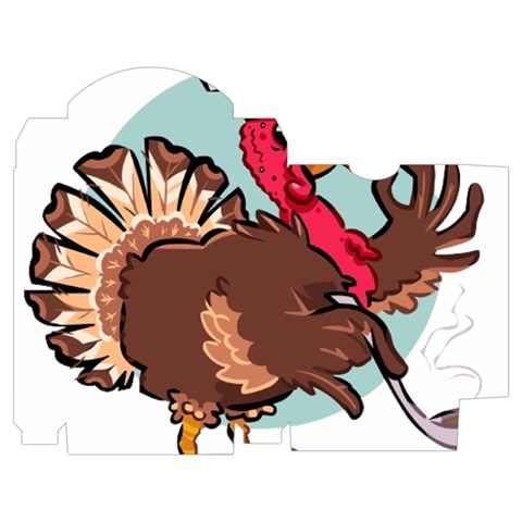 Turkey Chef Cooking Food Cartoon Playing Cards Single Design (Rectangle) with Custom Box from ArtsNow.com Poker Box