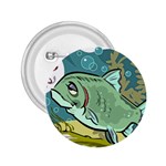 Fish Hook Worm Bait Water Hobby 2.25  Buttons