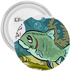 Fish Hook Worm Bait Water Hobby 3  Buttons