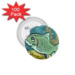 Fish Hook Worm Bait Water Hobby 1.75  Buttons (100 pack) 