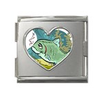 Fish Hook Worm Bait Water Hobby Mega Link Heart Italian Charm (18mm)