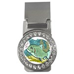 Fish Hook Worm Bait Water Hobby Money Clips (CZ) 