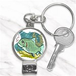Fish Hook Worm Bait Water Hobby Nail Clippers Key Chain