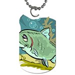 Fish Hook Worm Bait Water Hobby Dog Tag (Two Sides)