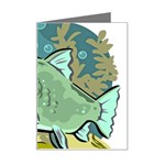 Fish Hook Worm Bait Water Hobby Mini Greeting Card