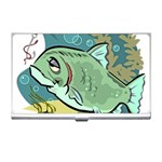 Fish Hook Worm Bait Water Hobby Business Card Holder
