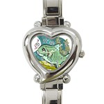 Fish Hook Worm Bait Water Hobby Heart Italian Charm Watch