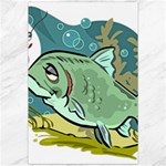 Fish Hook Worm Bait Water Hobby Canvas 20  x 30 