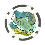 Fish Hook Worm Bait Water Hobby Poker Chip Card Guard