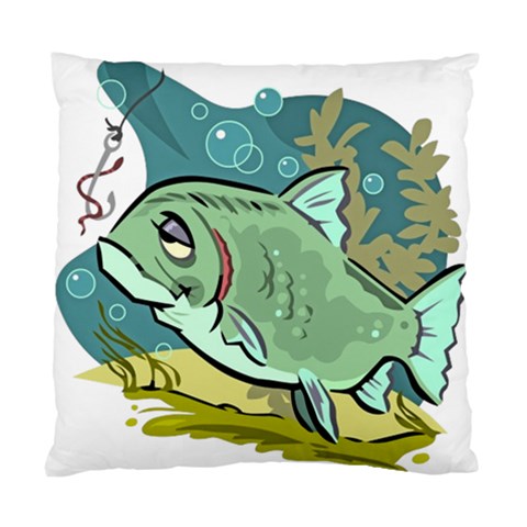 Fish Hook Worm Bait Water Hobby Standard Cushion Case (One Side) from ArtsNow.com Front