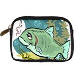 Fish Hook Worm Bait Water Hobby Digital Camera Leather Case
