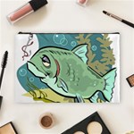 Fish Hook Worm Bait Water Hobby Cosmetic Bag (Large)
