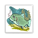 Fish Hook Worm Bait Water Hobby Memory Card Reader (Square)