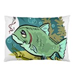 Fish Hook Worm Bait Water Hobby Pillow Case (Two Sides)