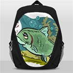Fish Hook Worm Bait Water Hobby Backpack Bag