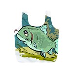 Fish Hook Worm Bait Water Hobby Full Print Recycle Bag (S)