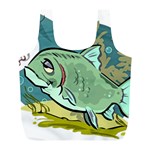 Fish Hook Worm Bait Water Hobby Full Print Recycle Bag (L)