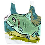 Fish Hook Worm Bait Water Hobby Full Print Recycle Bag (XL)
