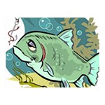 Fish Hook Worm Bait Water Hobby Two Sides Premium Plush Fleece Blanket (Mini)