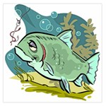 Fish Hook Worm Bait Water Hobby Square Satin Scarf (36  x 36 )