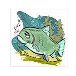 Fish Hook Worm Bait Water Hobby Square Satin Scarf (30  x 30 )