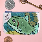 Fish Hook Worm Bait Water Hobby Large Coin Purse