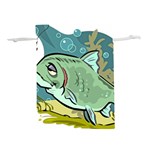 Fish Hook Worm Bait Water Hobby Lightweight Drawstring Pouch (S)