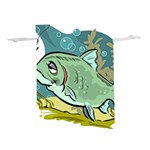 Fish Hook Worm Bait Water Hobby Lightweight Drawstring Pouch (L)