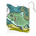Fish Hook Worm Bait Water Hobby Drawstring Pouch (4XL)