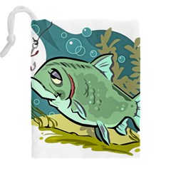 Fish Hook Worm Bait Water Hobby Drawstring Pouch (4XL) from ArtsNow.com Back