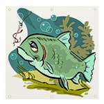 Fish Hook Worm Bait Water Hobby Banner and Sign 4  x 4 