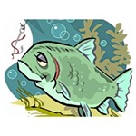 Fish Hook Worm Bait Water Hobby Premium Plush Fleece Blanket (Extra Small)