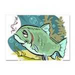 Fish Hook Worm Bait Water Hobby Crystal Sticker (A4)