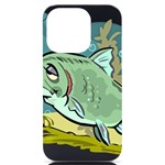 Fish Hook Worm Bait Water Hobby iPhone 14 Pro Black UV Print Case