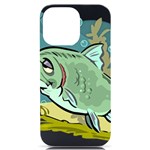 Fish Hook Worm Bait Water Hobby iPhone 14 Pro Max Black UV Print Case