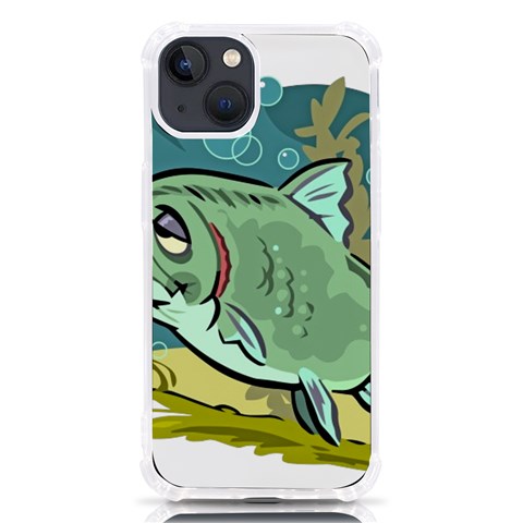 Fish Hook Worm Bait Water Hobby iPhone 13 TPU UV Print Case from ArtsNow.com Front