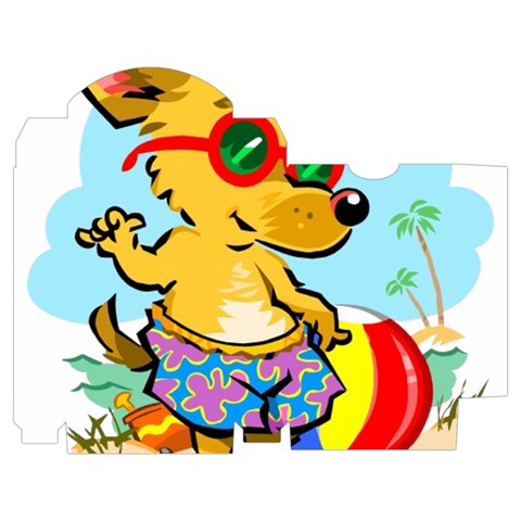 Beach Chihuahua Dog Pet Animal Playing Cards Single Design (Rectangle) with Custom Box from ArtsNow.com Poker Box
