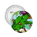 Parrot Hat Cartoon Captain 2.25  Buttons
